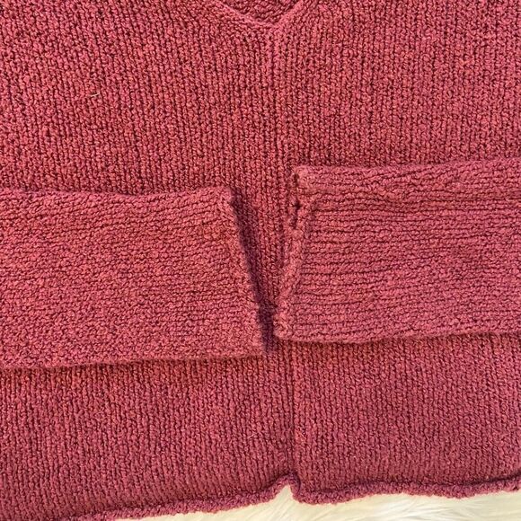 Me to We Maroon V-Neck Crop Sweater - Picture 5 of 8